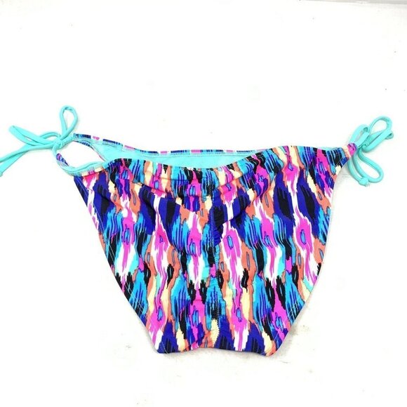 Xhilaration Multicolor Artsy Boho Bikini Swim Side Tie Swimsuit - Picture 2 of 3
